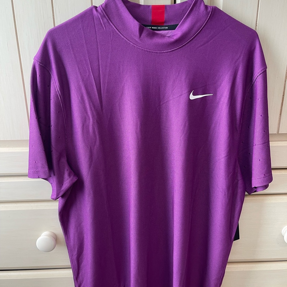 Men’s golf shirt mock turtle neck, Nike Tiger Woods, size large